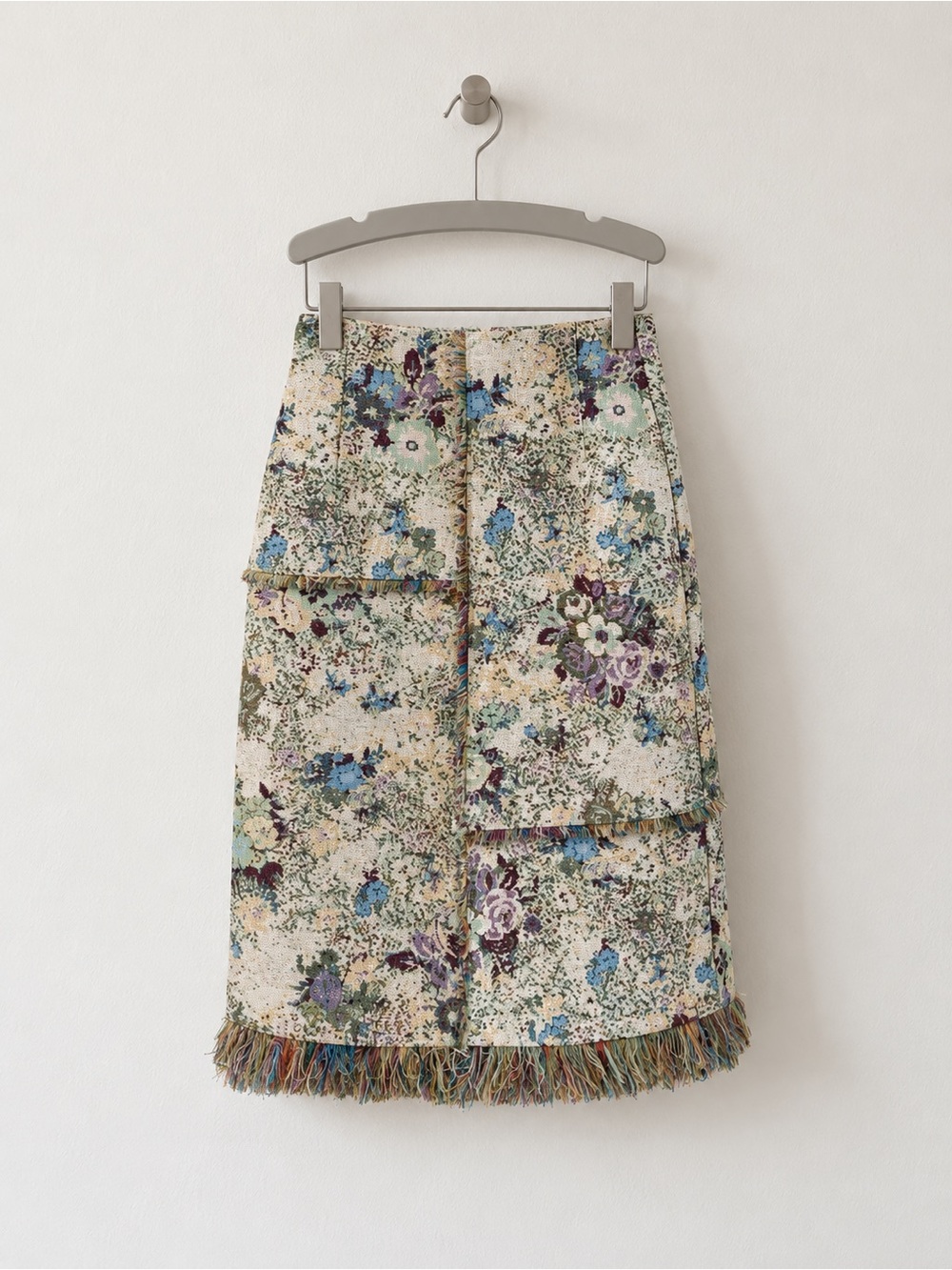 Alemais Whitney Skirt Floral Tweed Fringe Midi Skirt, 6 8 10 12 - Picture 4 of 10